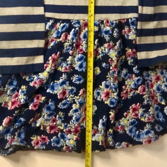 Rare Editions size 5 Girls Blue Designed Dress with Long Sleeves - Picture 7 of 7